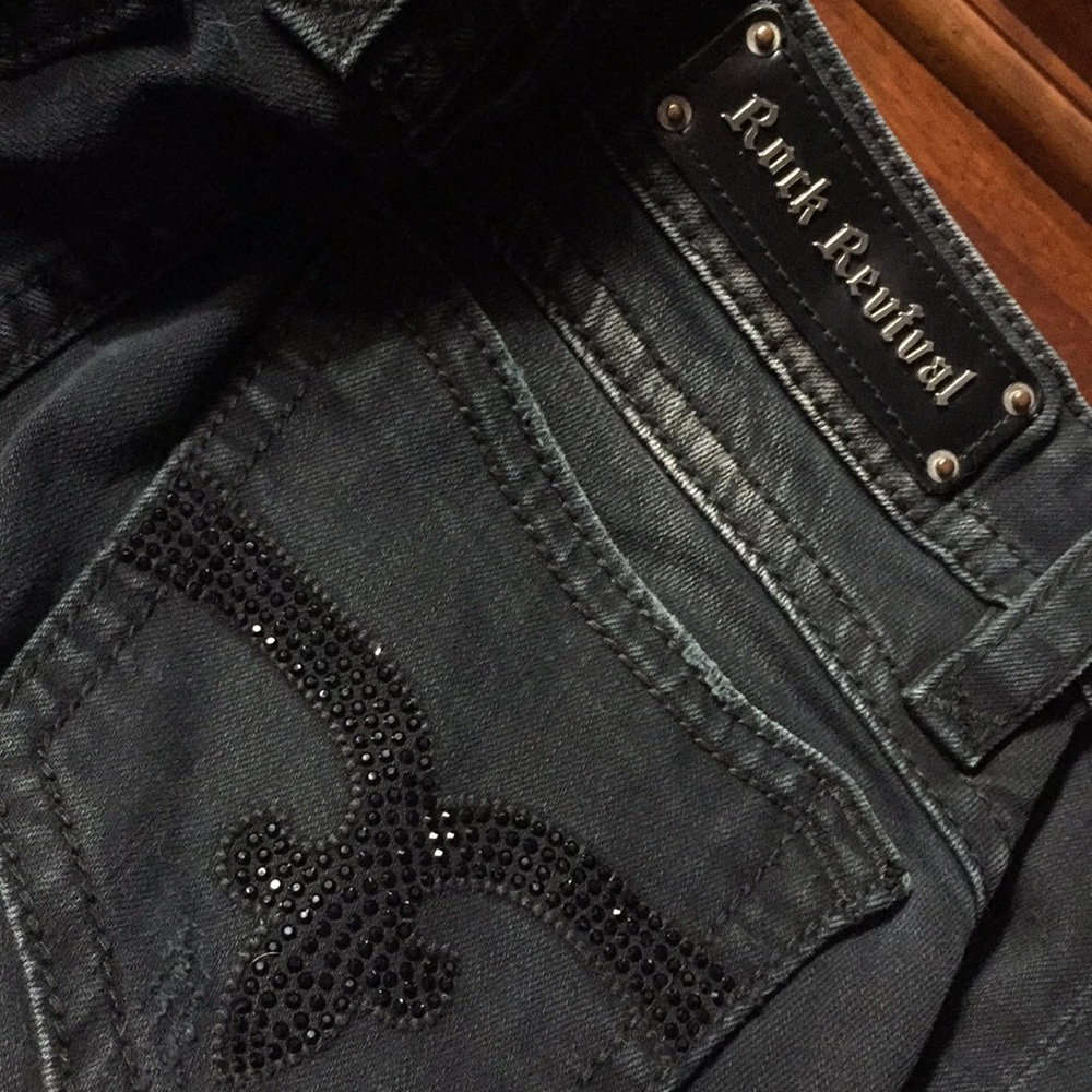 Black Rock Revival Skinny Amy Rhinestone Denim
